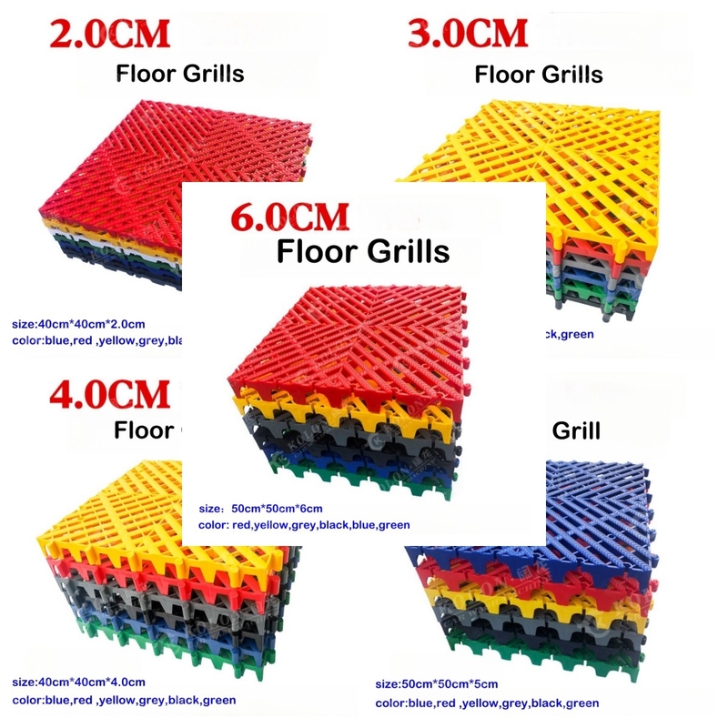 プラスチックのPP インターロックガレージ 床タイル 2.0cm 3.0cm 4.0cm 5.0cm 6.0cm