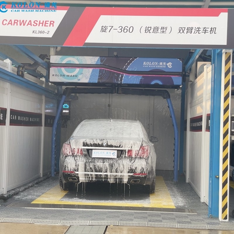 高圧水噴射 触覚のない洗車機 プロの洗浄用 双腕