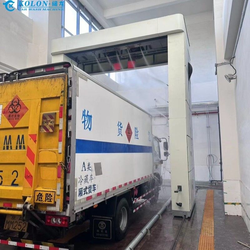 コロン 医療用車両洗浄・消毒 統合機械 水節約 電動バス洗浄システム